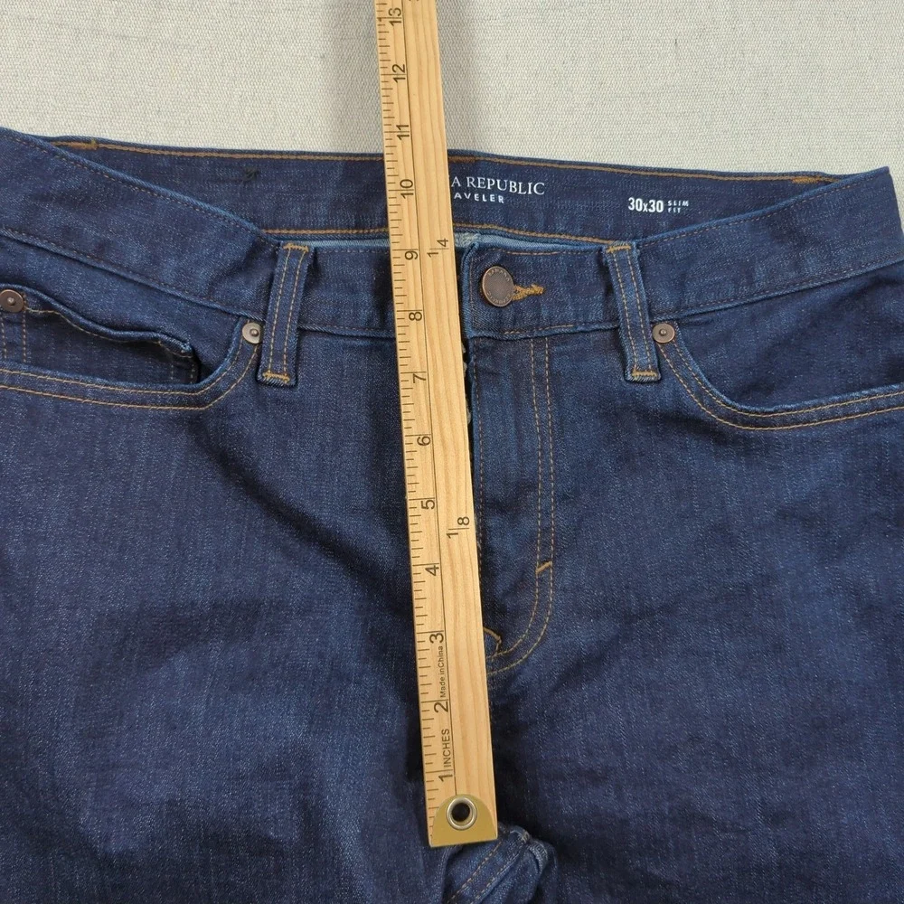 Banana Republic Jeans Mens 30x30 Blue Traveler Slim Fit Casual